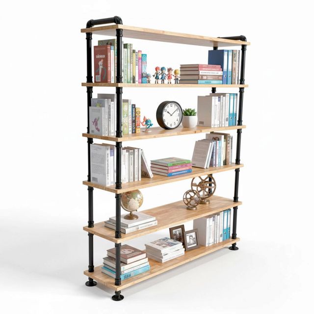 Kệ ống nước 6 tầng 120x30x150cm gỗ cao su PPF024