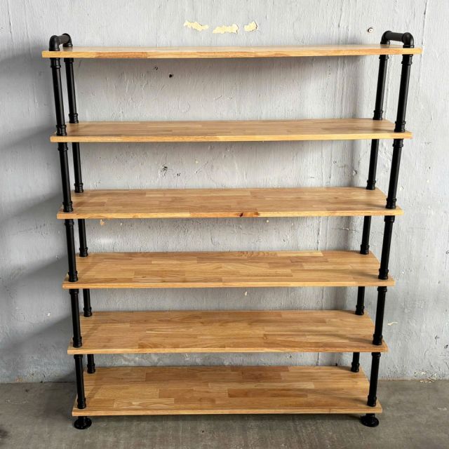 Kệ ống nước 6 tầng 120x30x150cm gỗ cao su PPF024