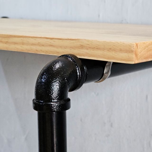 Kệ ống nước treo tường 2 tầng 80x30x40 gỗ cao su PPF023