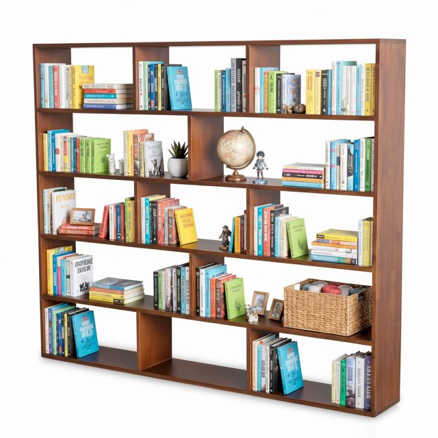 Kệ sách 5 tầng 170x30x150cm gỗ cao su KS68348