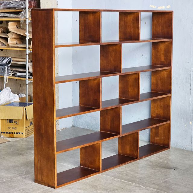 Kệ sách 5 tầng 170x30x150cm gỗ cao su KS68348