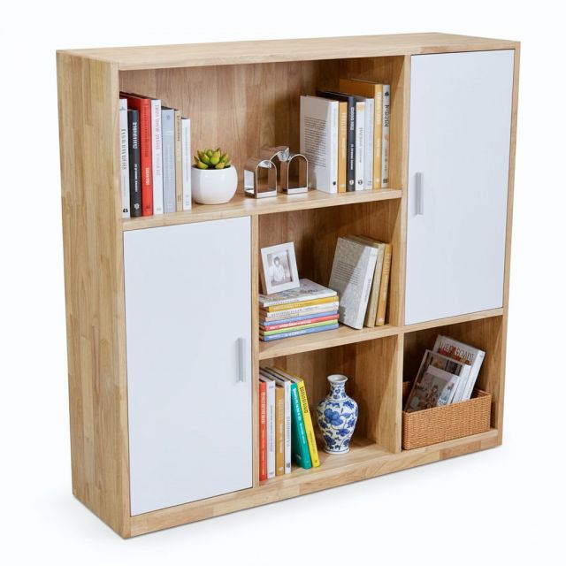 Kệ sách 120x30x120cm gỗ cao su KS68346