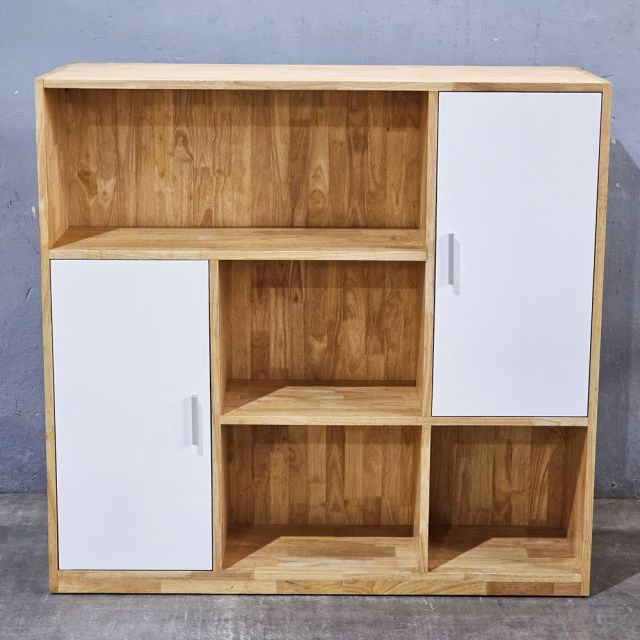 Kệ sách 120x30x120cm gỗ cao su KS68346