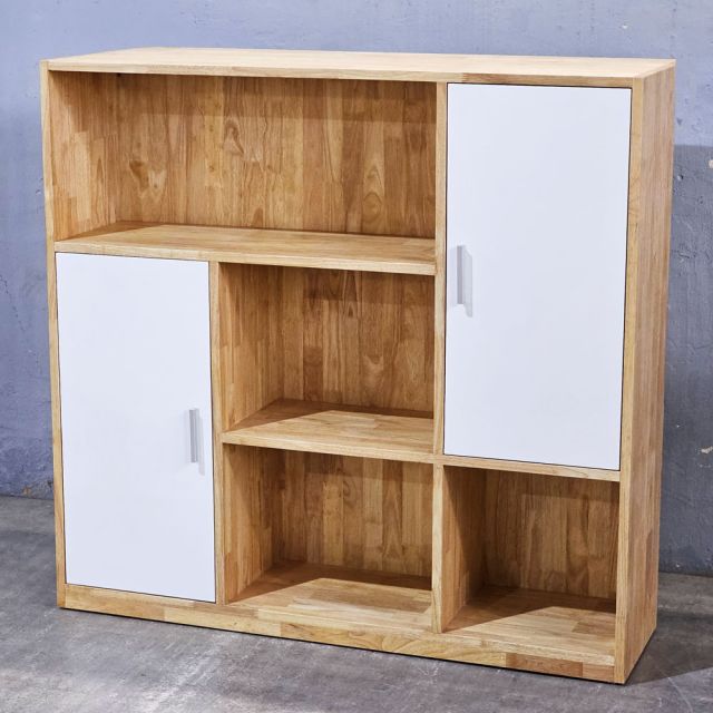 Kệ sách 120x30x120cm gỗ cao su KS68346