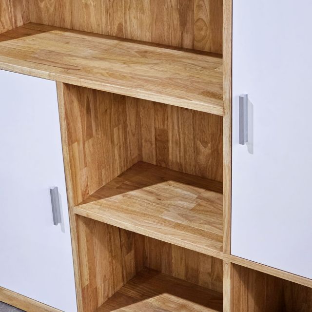 Kệ sách 120x30x120cm gỗ cao su KS68346