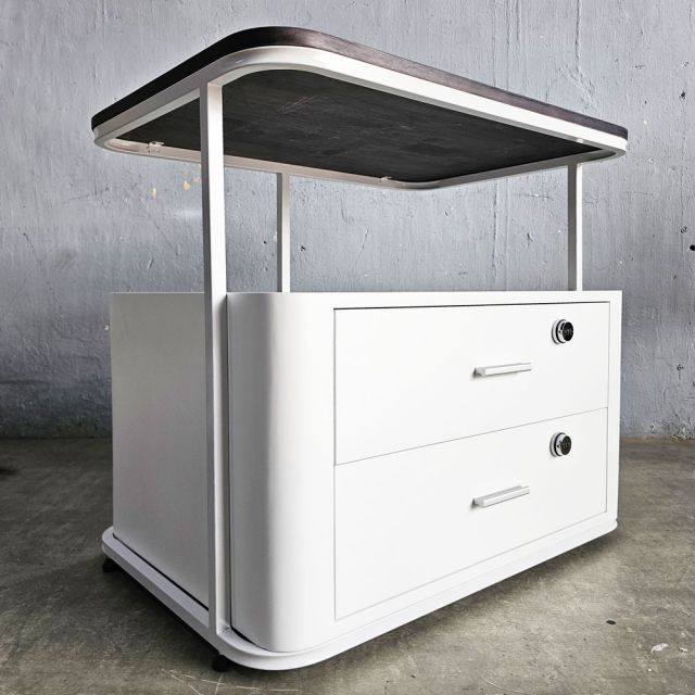 Tủ đầu giường khóa ren số 80x55x70cm gỗ cao su TDG68063