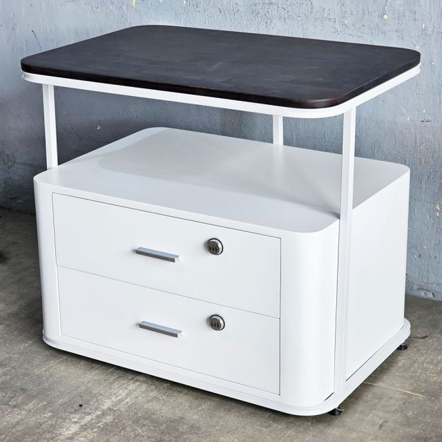 Tủ đầu giường khóa ren số 80x55x70cm gỗ cao su TDG68063