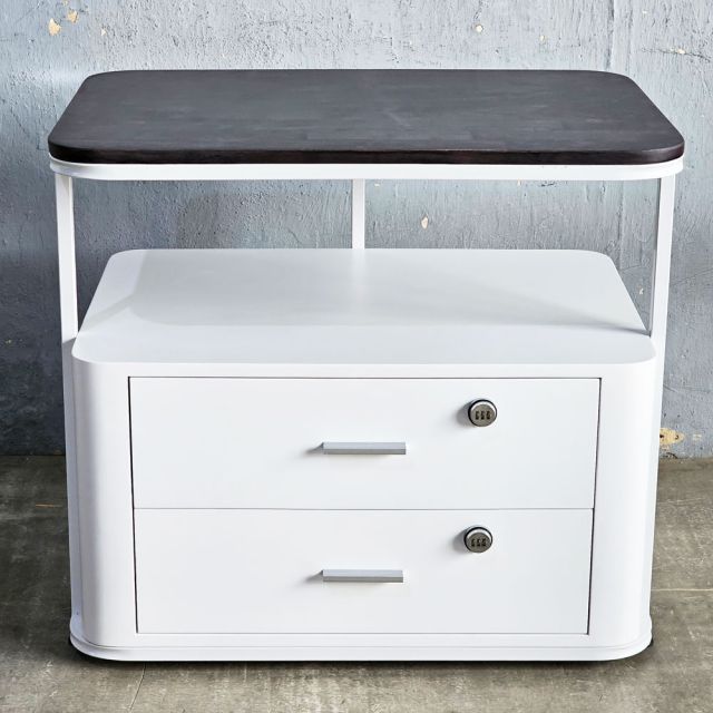 Tủ đầu giường khóa ren số 80x55x70cm gỗ cao su TDG68063