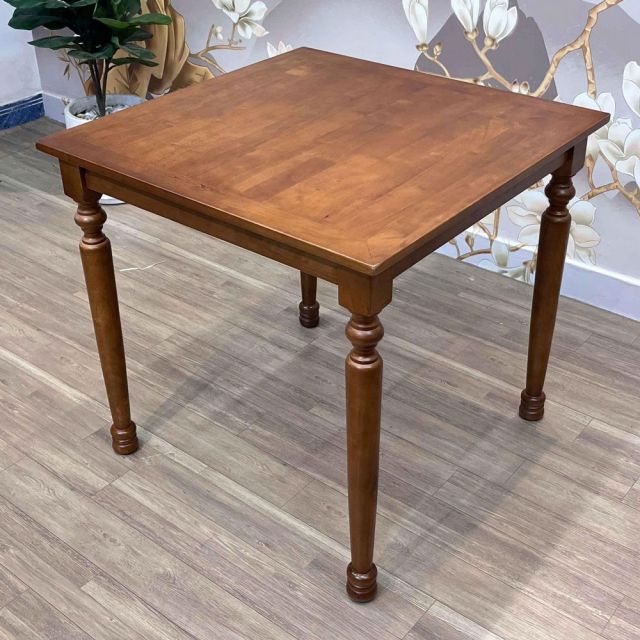 Bàn ăn Louis vuông 80x80cm gỗ cao su BA68281