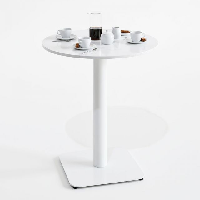 Bàn cafe tròn 60x60cm mặt đá chân sắt CFD68280