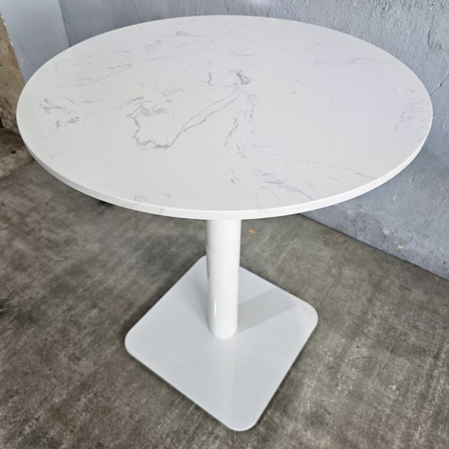 Bàn cafe tròn 60x60cm mặt đá chân sắt CFD68280