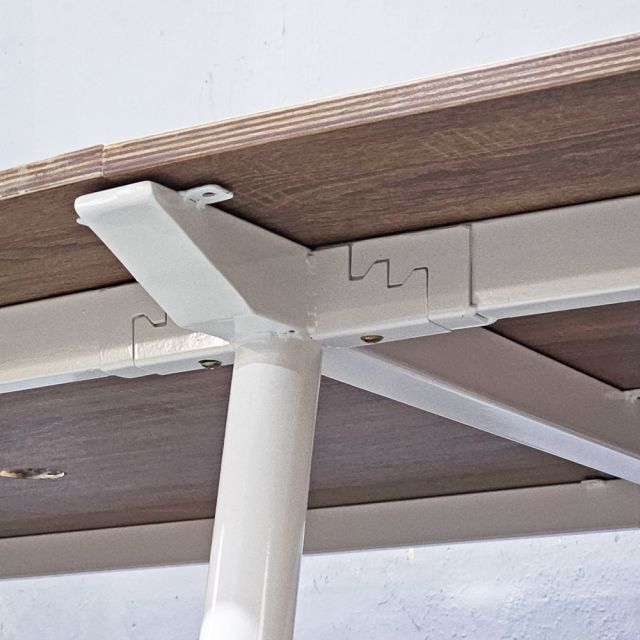 Bàn cụm 4 người 240x120cm gỗ PLywood vân sồi chân sắt hệ CONE HBCO027