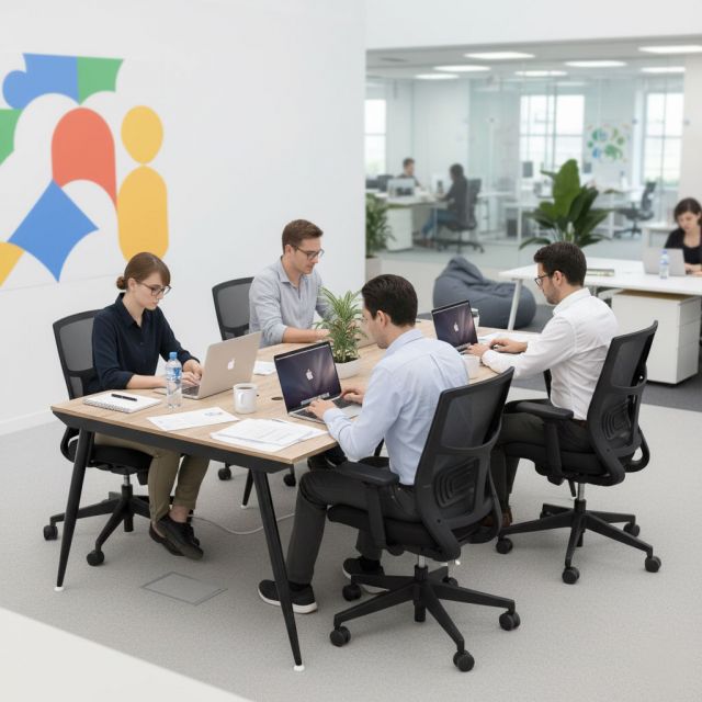 Bàn cụm 4 người 240x120cm gỗ PLywood vân sồi chân sắt hệ CONE HBCO027