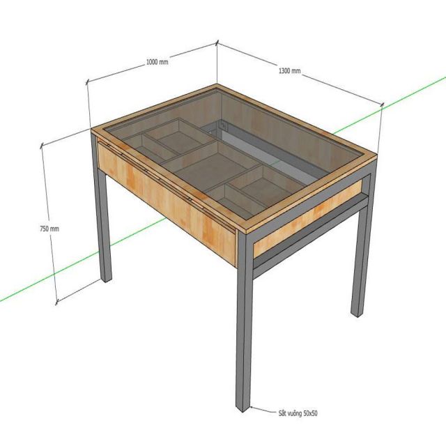 Bàn vẽ kỹ thuật 130x100x75cm gỗ cao su DD68014