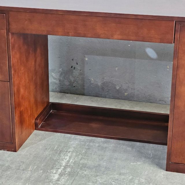 Bàn làm việc 2 ngăn tủ 200x55x78cm gỗ cao su BD68147