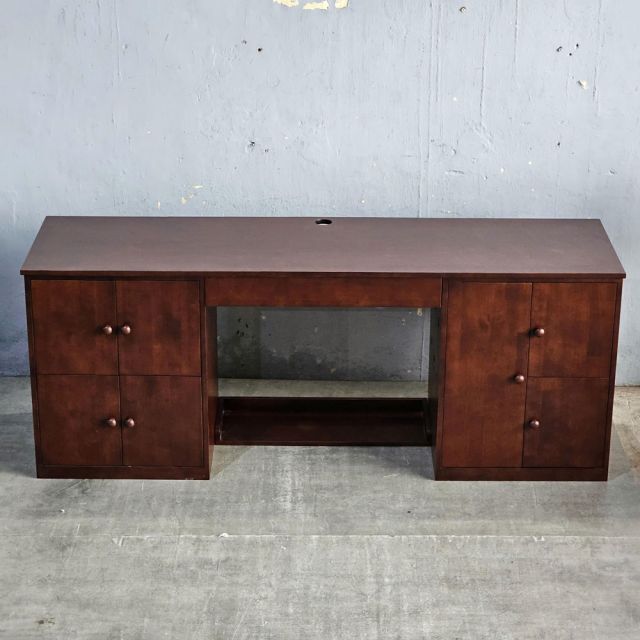 Bàn làm việc 2 ngăn tủ 200x55x78cm gỗ cao su BD68147