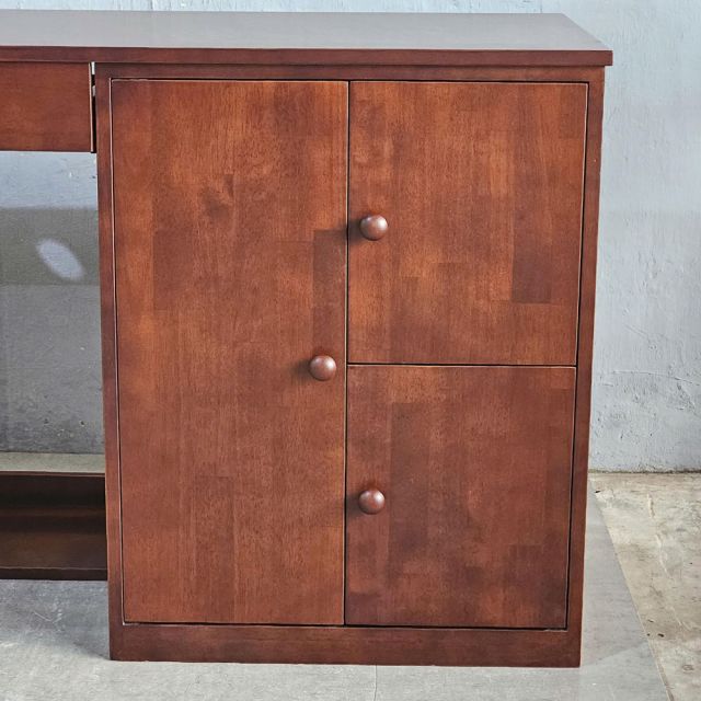 Bàn làm việc 2 ngăn tủ 200x55x78cm gỗ cao su BD68147
