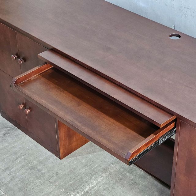 Bàn làm việc 2 ngăn tủ 200x55x78cm gỗ cao su BD68147