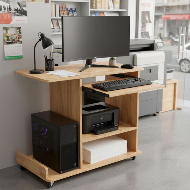 Bàn Vi Tính di động kết hợp kệ máy in - COD68058 Bàn Vi Tính di động kết hợp kệ máy in - COD68058