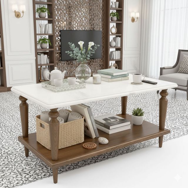 Bàn sofa chữ nhật 120x60cm gỗ tần bì TT68347