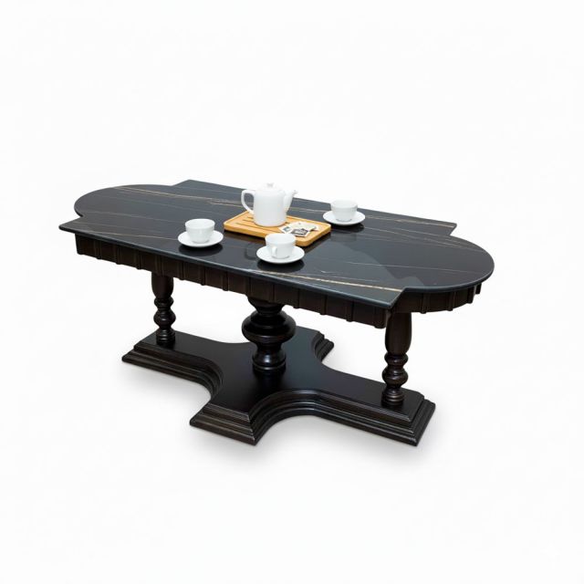 Bàn sofa chữ nhật 146x75cm mặt đá ceramic chân gỗ tần bì TT68345 Bàn sofa chữ nhật 146x75cm mặt đá ceramic chân gỗ tần bì TT68345