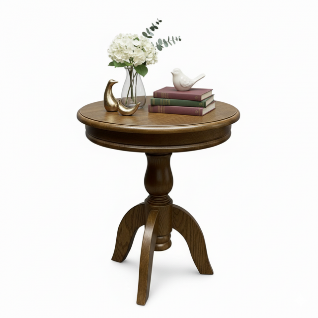 Bàn sofa tròn 50x50cm gỗ tần bì TT68350