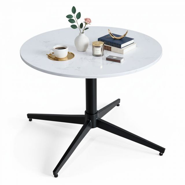 Bàn sofa tròn 60x60cm mặt đá chân sắt TT68342