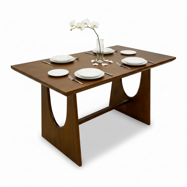 Bàn ăn chữ nhật Tesla 140x80x75cm gỗ tần bì BA68278