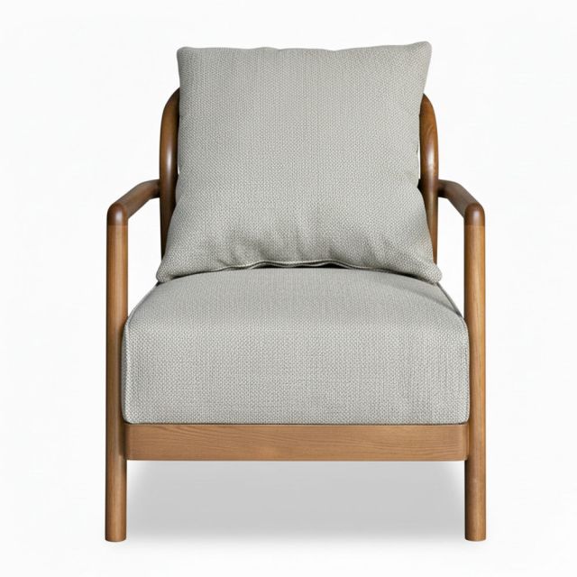Ghế sofa đơn Alison bọc vải gỗ tần bì GSD68105