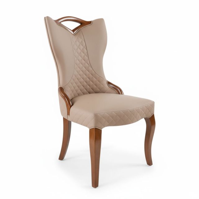 Ghế Fino gỗ cao su bọc nệm da simili GSK015