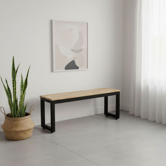Ghế băng dài 120x30x45cm gỗ cao su GBD064