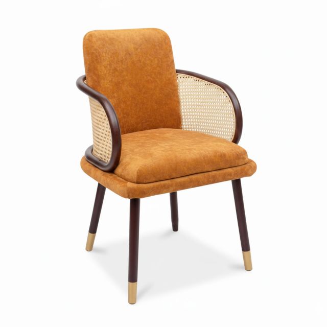 Ghế Blakey gỗ tần bì nệm bọc vải nhung GSK017