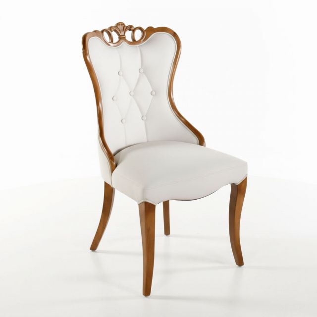 Ghế Nova gỗ cao su bọc da simili GSK009