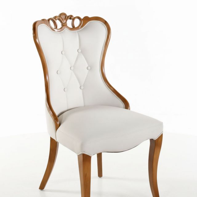 Ghế Soho gỗ cao su bọc da simili GSK009