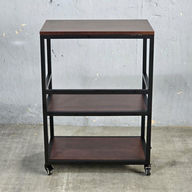 Kệ bếp di động 64x40x89cm mặt gỗ cao su KB68074