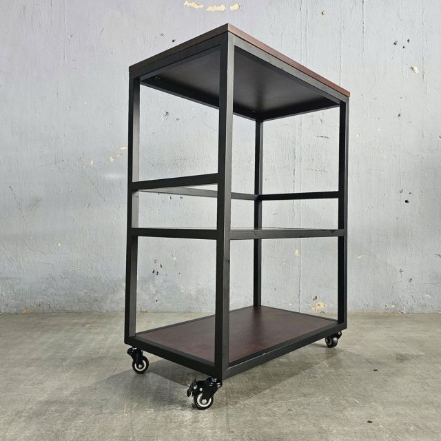 Kệ bếp di động 64x40x89cm mặt gỗ cao su KB68074