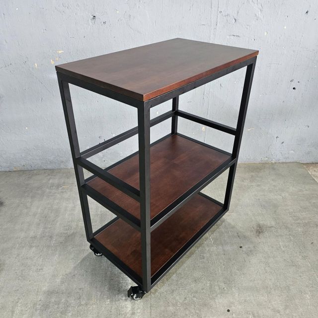 Kệ bếp di động 64x40x89cm mặt gỗ cao su KB68074