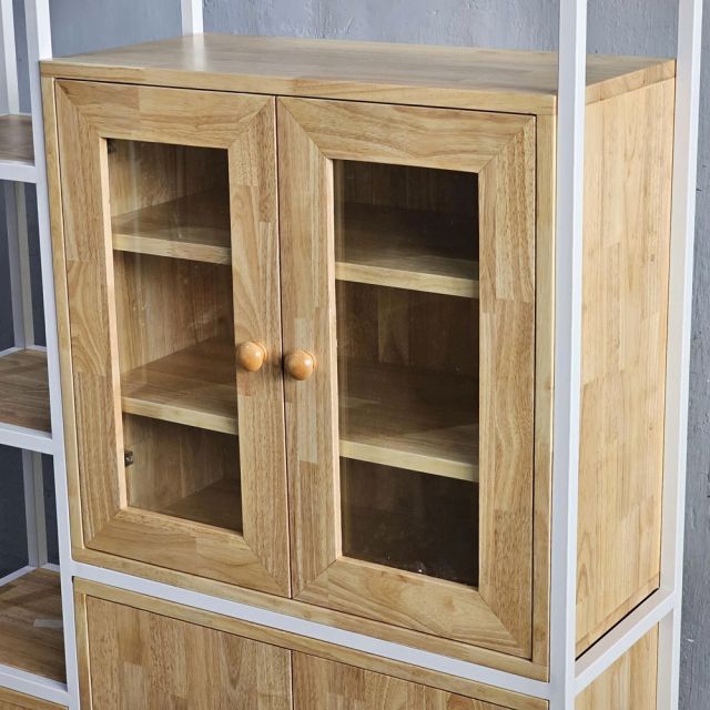 Kệ trang trí 100x30x200cm gỗ cao su KTT68047
