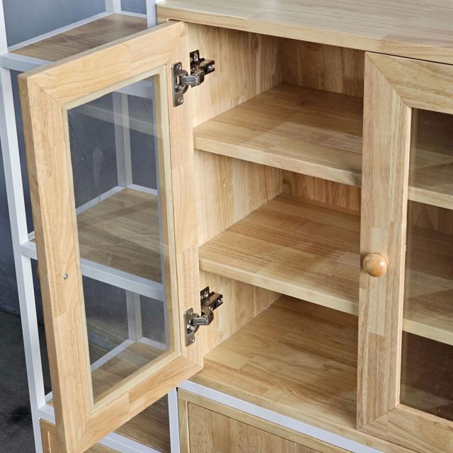 Kệ trang trí 100x30x200cm gỗ cao su KTT68047