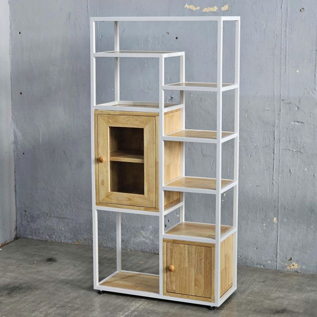 Kệ trang trí 70x30x145cm gỗ cao su KTT68046