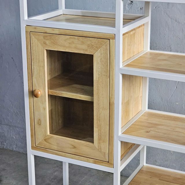 Kệ trang trí 70x30x145cm gỗ cao su KTT68046