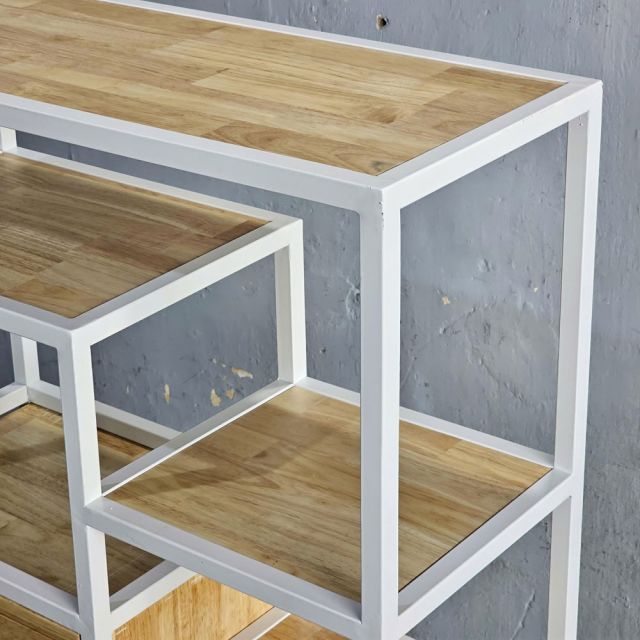 Kệ trang trí 70x30x145cm gỗ cao su KTT68046