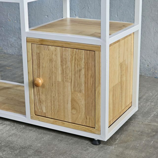 Kệ trang trí 70x30x145cm gỗ cao su KTT68046