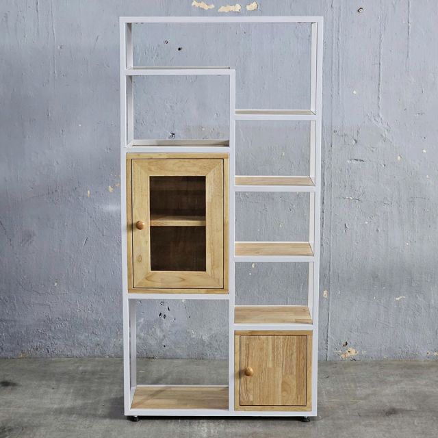 Kệ trang trí 70x30x145cm gỗ cao su KTT68046