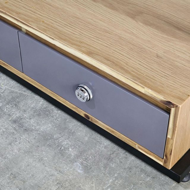 Tủ đầu giường khóa số 90x35x50cm gỗ otim TDG68065