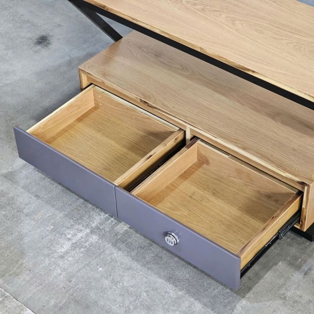 Tủ đầu giường khóa số 90x35x50cm gỗ otim TDG68065
