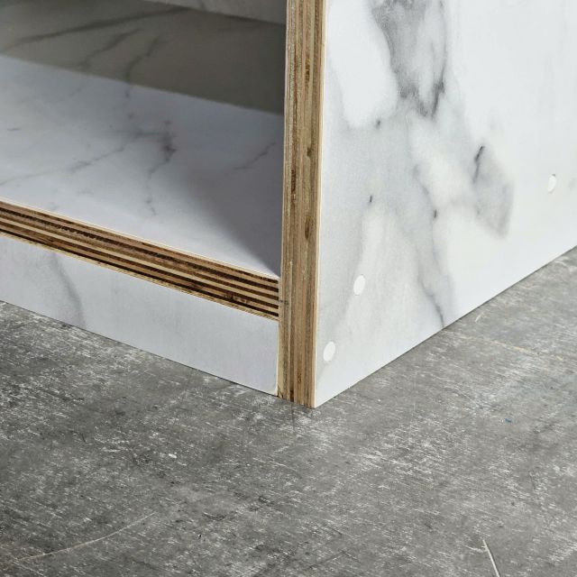 Tủ để đồ 55x40x100cm gỗ plywood vân giả đá KTB68233
