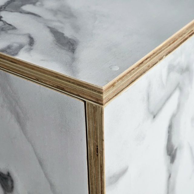Tủ để đồ 55x40x100cm gỗ plywood vân giả đá KTB68233