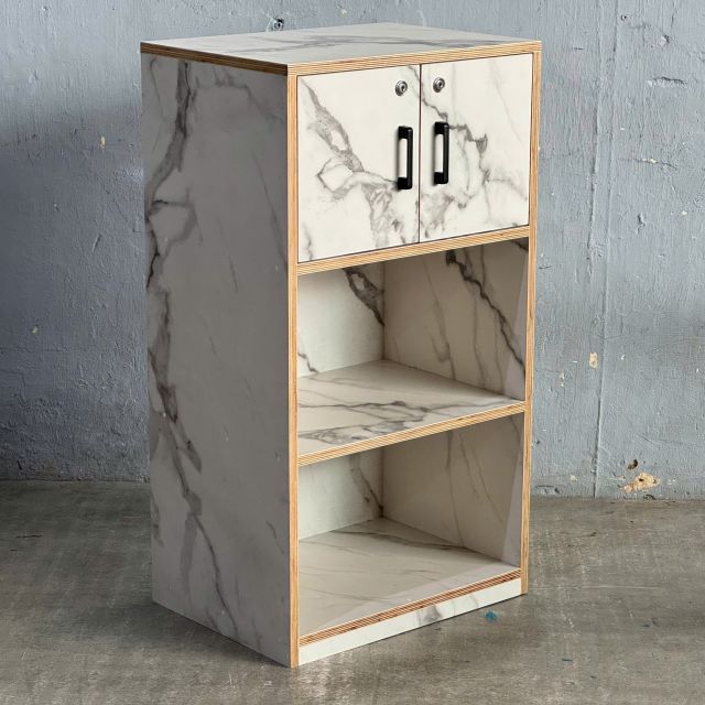 Tủ để đồ 55x40x100cm gỗ plywood vân giả đá KTB68233