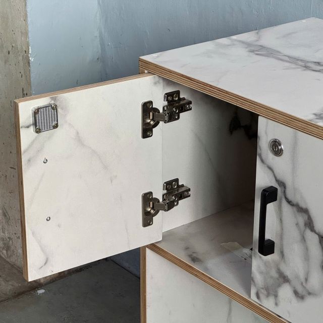 Tủ để đồ 55x40x100cm gỗ plywood vân giả đá KTB68233